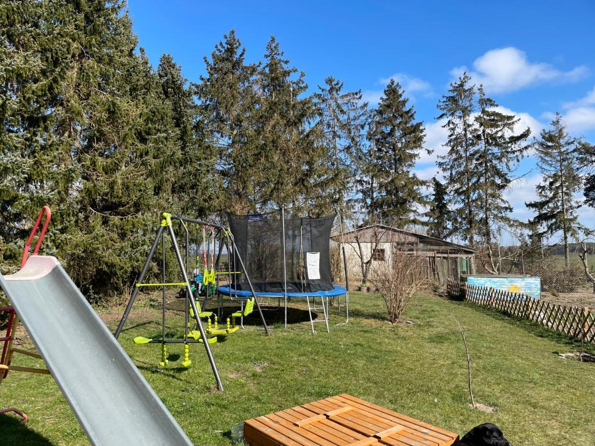 Landhaus Mit Pool, Bungalow In Der Natur Hohenbollentin Bagian luar foto